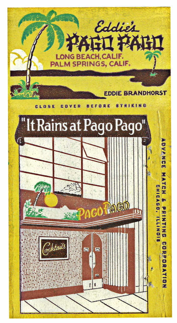 Eddie's Pago Pago matchbook