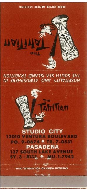 The Tahitian matchbook